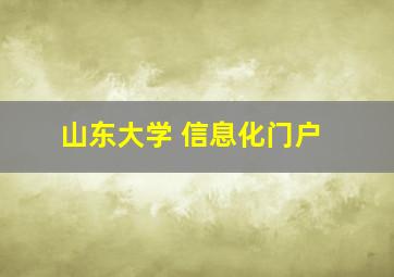 山东大学 信息化门户